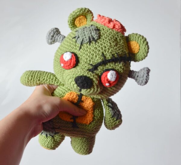 Halloween Frankie The Zombie Teddy Bear Crochet Pattern - Image 2