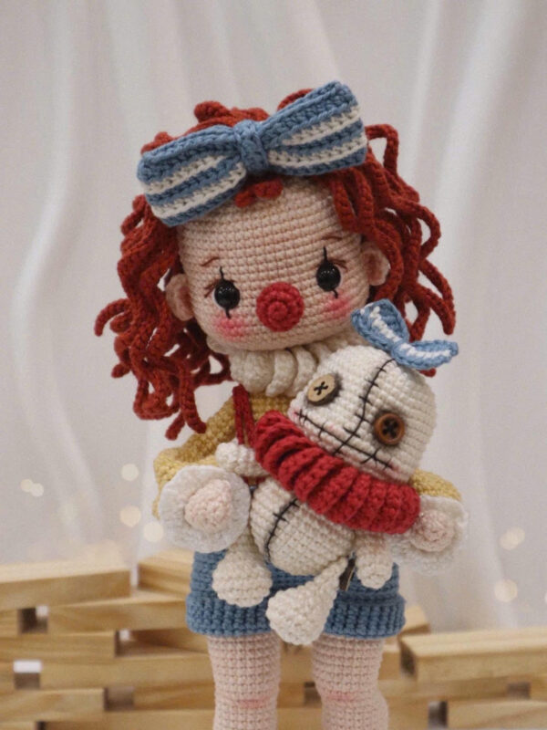 PDF Crochet Pattern Halloween Clown Doll Amigurumi Tutorial (English) - Image 2