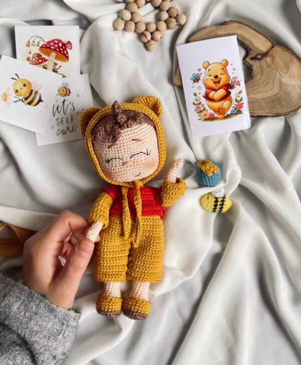 Winnie Costume Honey Doll Amigurumi Pattern PDF TUTORIAL ENGLISH - Image 3