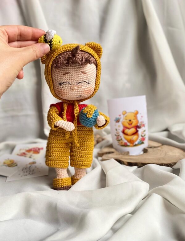 Winnie Costume Honey Doll Amigurumi Pattern PDF TUTORIAL ENGLISH